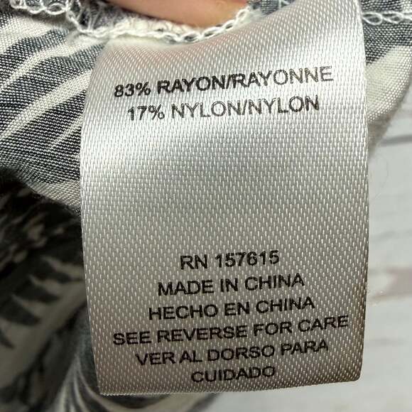 Rachel Zoe Black and White Floral Dress Size M – 3/4 Sleeve - Picture 6 of 8